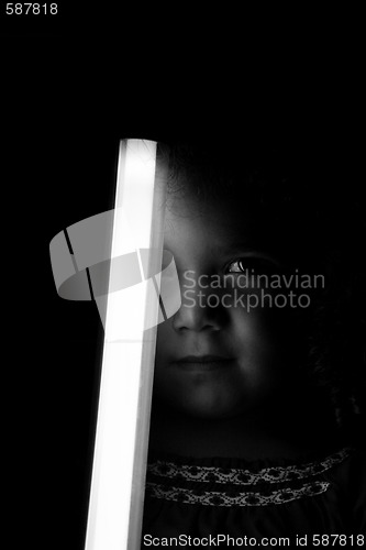 Image of children portrait with light