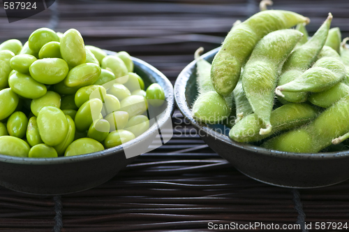 Image of Soy beans in bowls