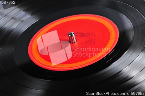 Image of Record on turntable