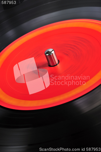 Image of Record on turntable