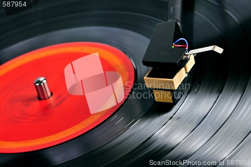 Image of Record on turntable