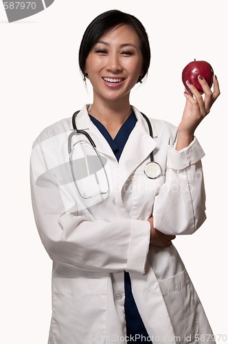 Image of Doctor with apple