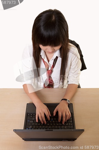 Image of Typing on computer