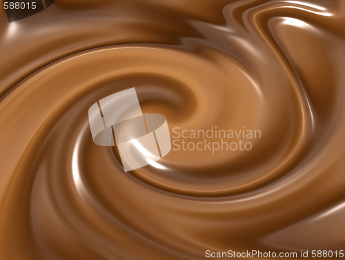 Image of swirling melted chocolate