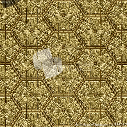 Image of patterned gold background
