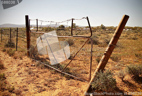 Image of old desert fence