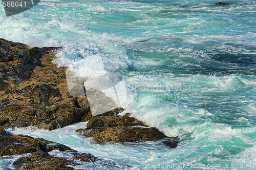 Image of rocks and waves