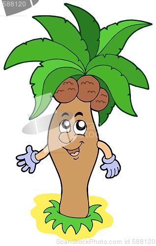 Image of Cartoon palm tree