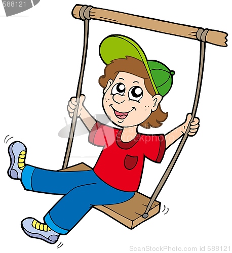 Image of Boy on swing
