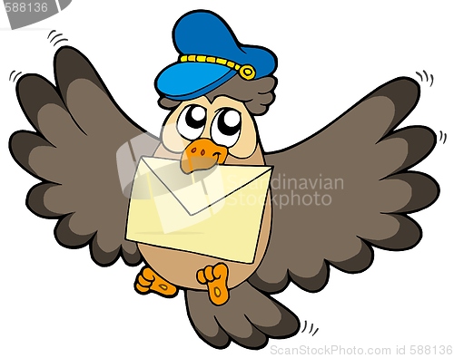 Image of Owl postman with letter