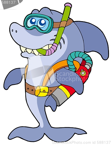 Image of Shark scuba diver