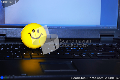 Image of Smiley on laptop