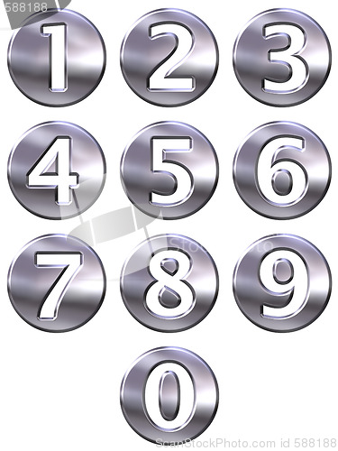 Image of 3D Silver Framed Numbers