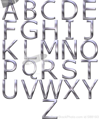 Image of 3D Silver Alphabet