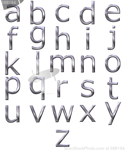 Image of 3D Silver Alphabet