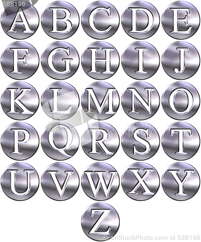 Image of 3D Silver Framed Alphabet