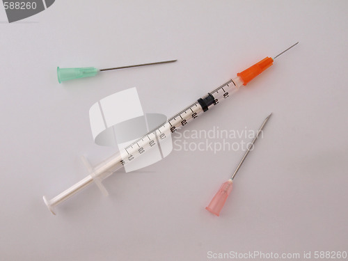 Image of  Hypodermic syringe and needles