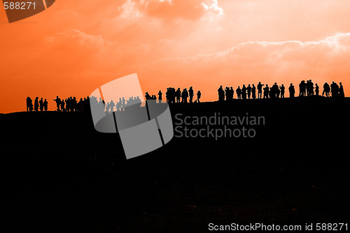 Image of SILHOUETTE OF CROWD