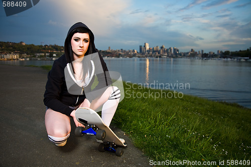 Image of Skater teen girl