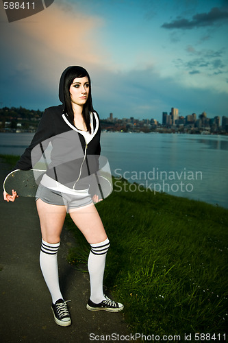Image of Skater teen girl