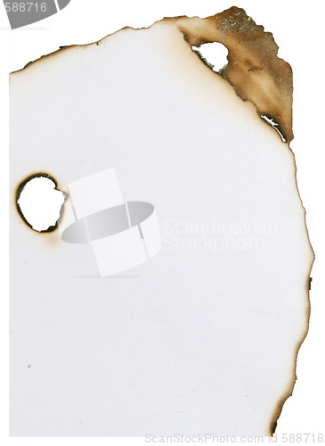 Image of burnt paper