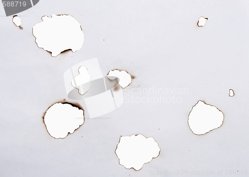 Image of burnt holes