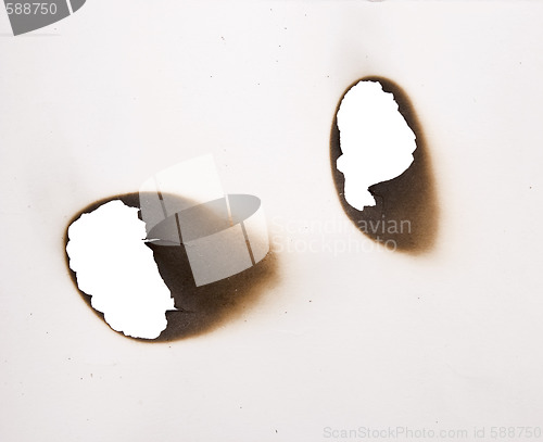 Image of burnt holes
