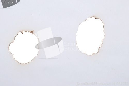 Image of burnt holes 