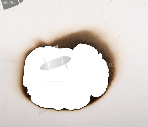 Image of hole in a paper