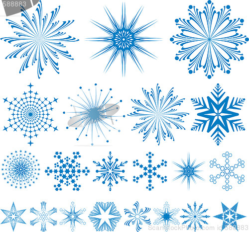 Image of Various Snowflakes