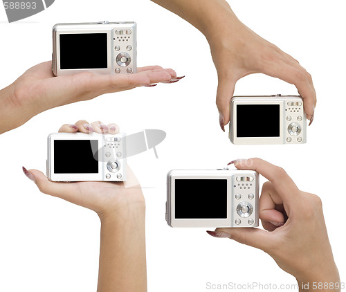 Image of digital camera in a hand