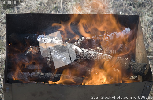 Image of burning firewood
