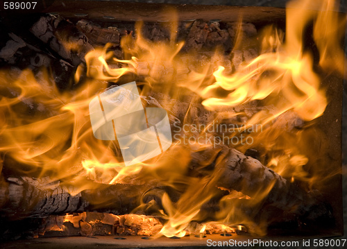 Image of burning firewood