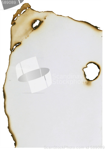 Image of burnt paper