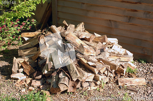 Image of Stack of fire wood.