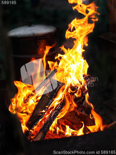 Image of Burrning fire. 