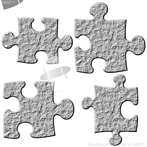 Image of 3D Stone Puzzle Pieces