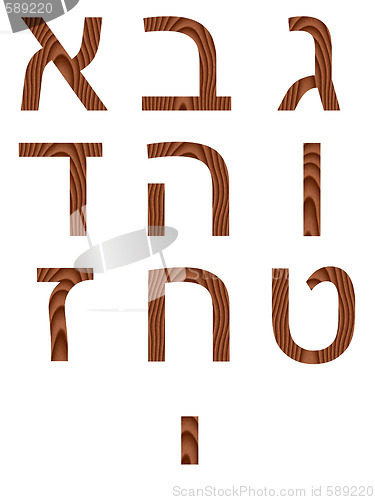 Image of Wooden Hebrew Numbers