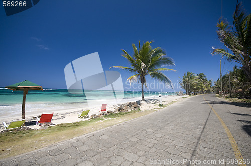 Image of seaside malecon road sallie peachie beach corn island nicaragua