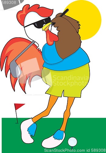 Image of Rooster Golfer