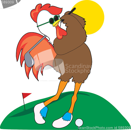 Image of Rooster Golfer