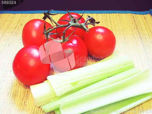 Image of Tomatoes and celery sticks
