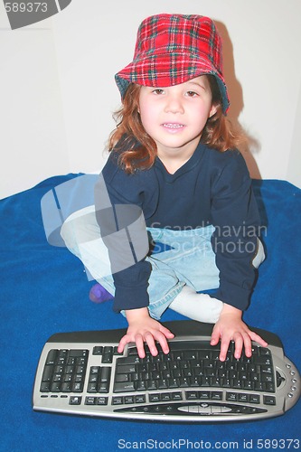 Image of Young girl on computer