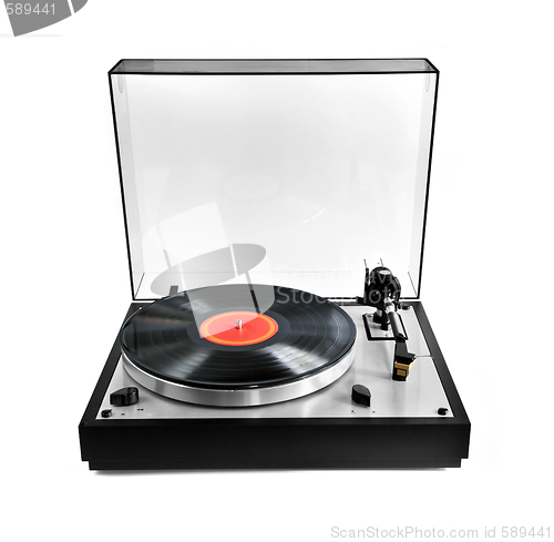 Image of Record on turntable