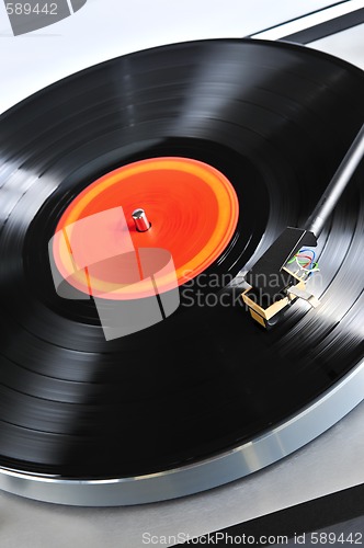 Image of Record on turntable