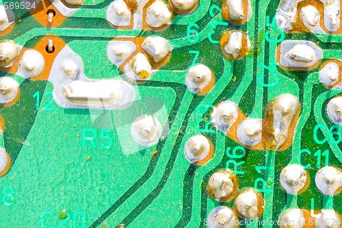 Image of Old Dusty Printed Circuit