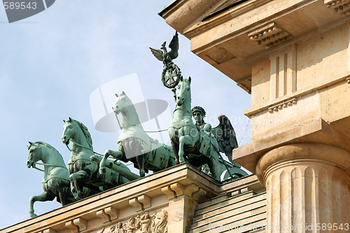 Image of Quadriga of Brandenburg Gate in Berlin