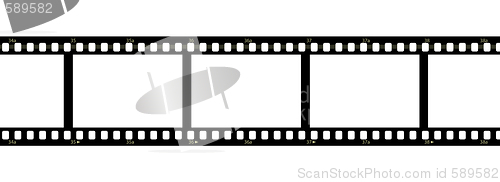 Image of Filmstrip on white background