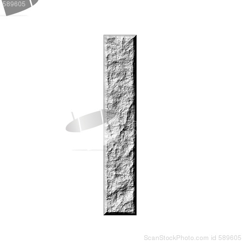 Image of 3D Stone Hebrew Number 6