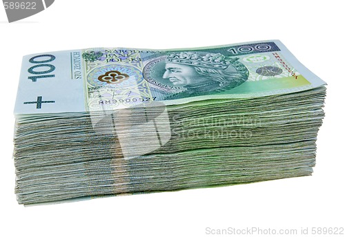 Image of Stack of polish money